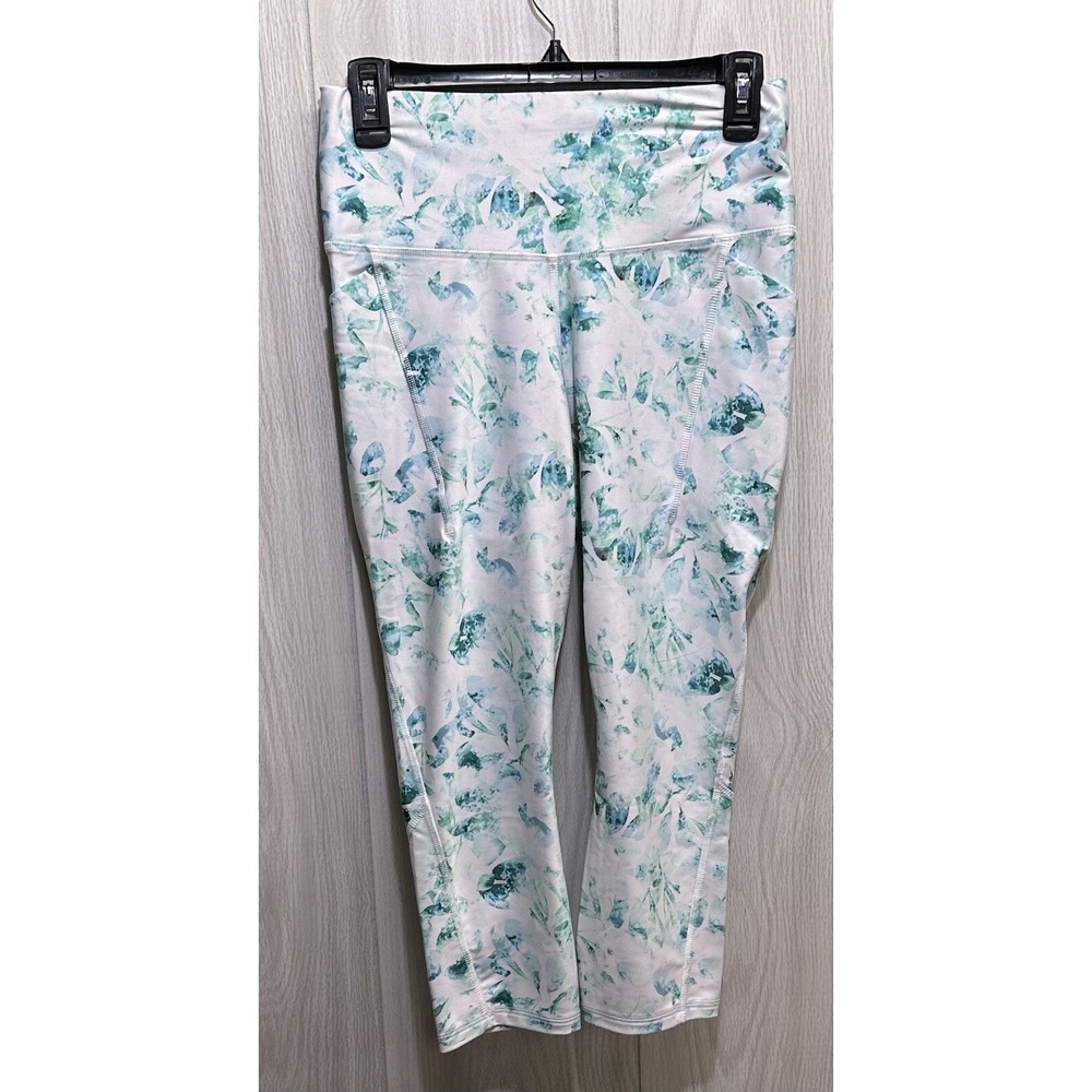 ALL IN MOTION Women's (Size M) Athletic Yoga Pants Tapered Leg Stretch Floral